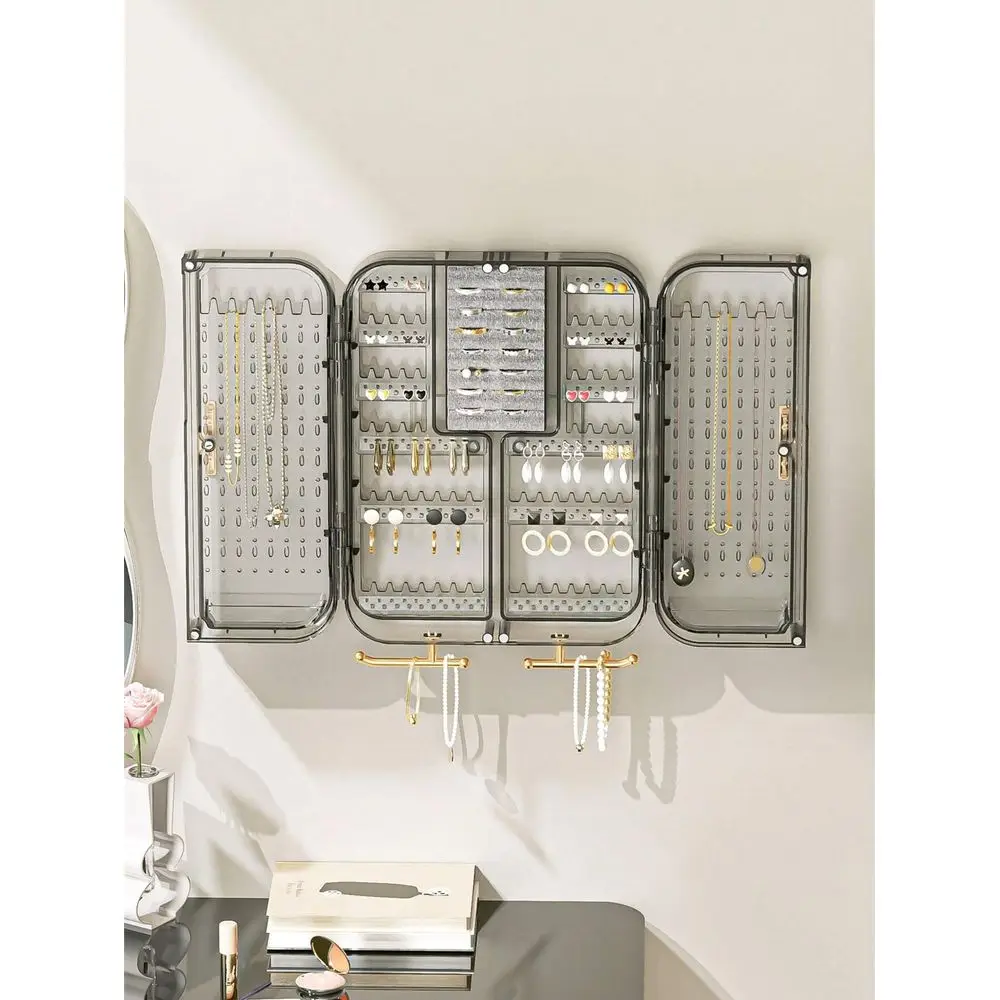 

Multipurpose Wall Hanging Jewelry Storage Organizer Double Side Large Jewelry Holder On Closet Wall Door, Necklace Earrings Ring