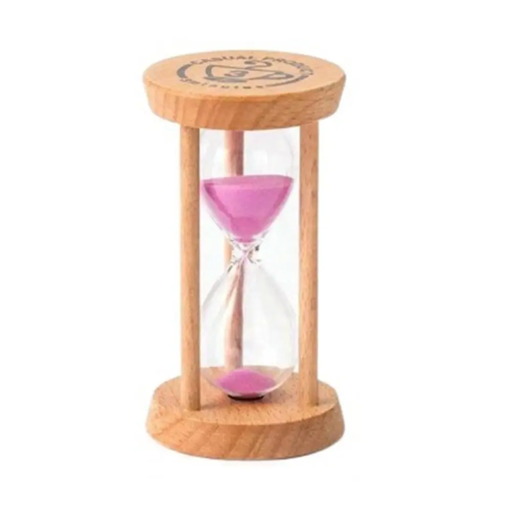 Durable Stable Connection Wooden Hourglass No Deformation Wooden Round Hourglass Timers 1/3/5 Minutes 5 Colors Timer Gift