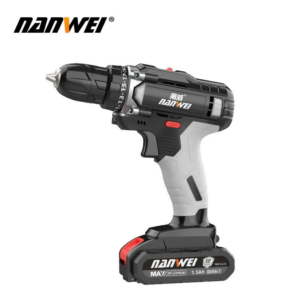 NANWEI new electric drill electric tool electric drill 2-speed 10MM cordless electric drill power tool