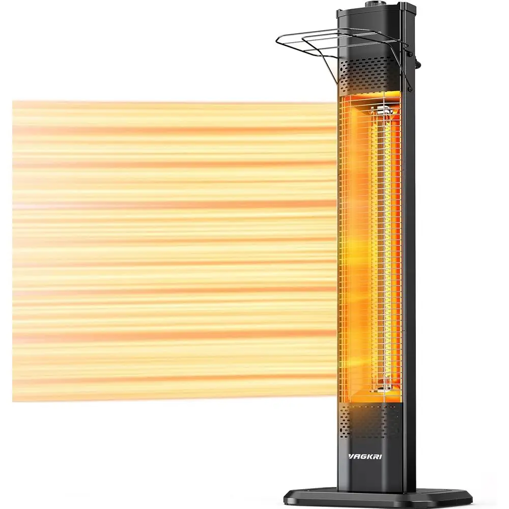 

Инфракрасный обогреватель с двойной карбоновой трубкой мощностью 1500 Вт, защита от опрокидывания и перегрева, мгновенный нагрев, водонепроницаемость IPX5, башенный обогреватель для па