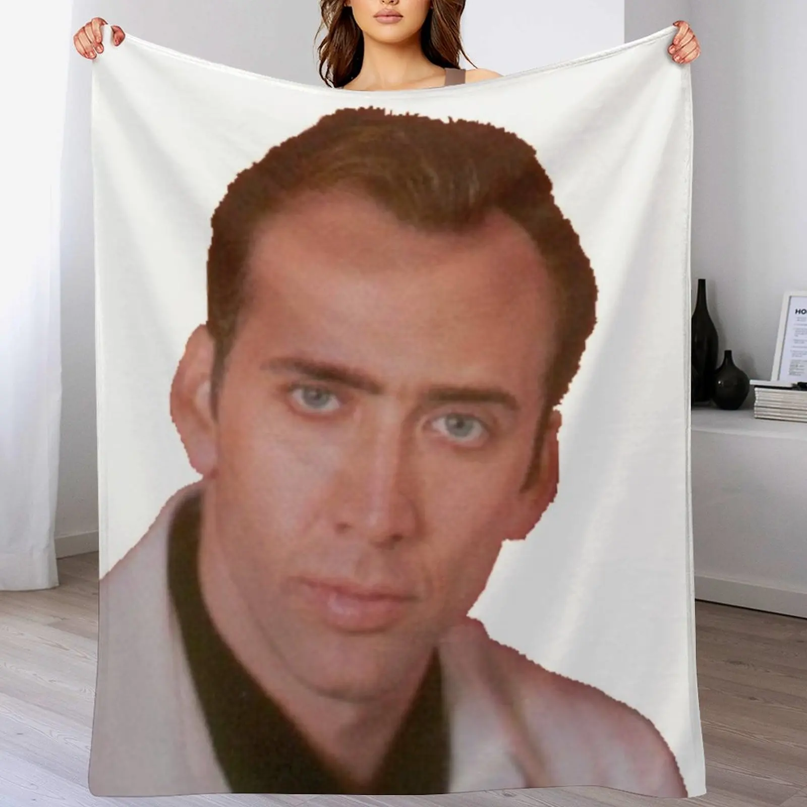 

Nicolas Cage Throw Blanket Quilt decorative Hairys Plaid Blankets