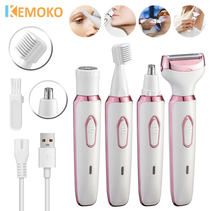 4 In 1 Portable Electric Haircut Trimmer epilator woman facial intimate area for body hair removal Gifts For Women