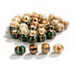 11#20pcs Vintage Irregular Kiln Color Ceramic Beads Handmade Materials Jewelry Accessories Making Bracelet crafts choker #XN335