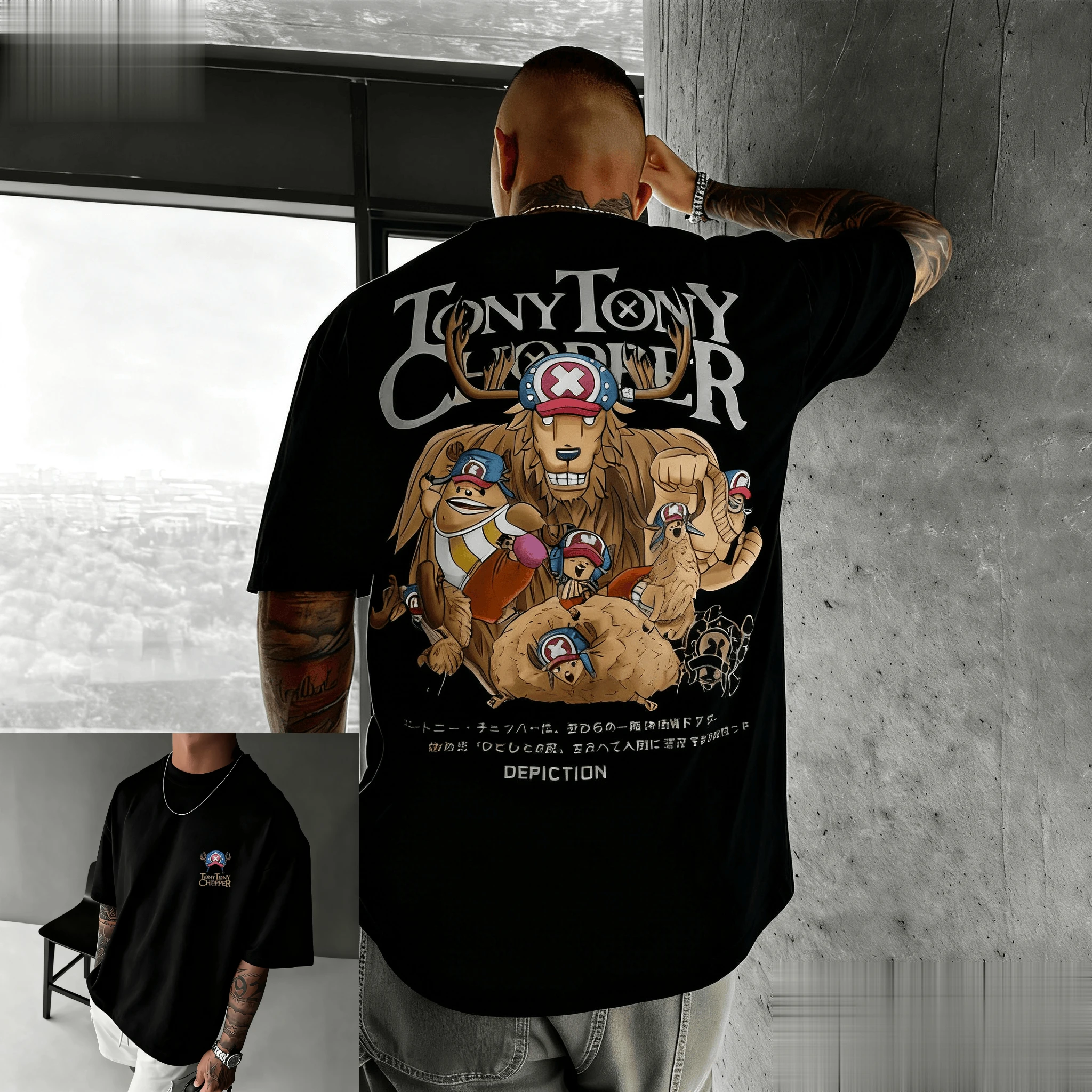 Oversized One Piece Chopper Anime Men Women T Shirt Short Sleeve Tee New Summer Cartoon Graphic Print Casual Y2k Streetwear Tops