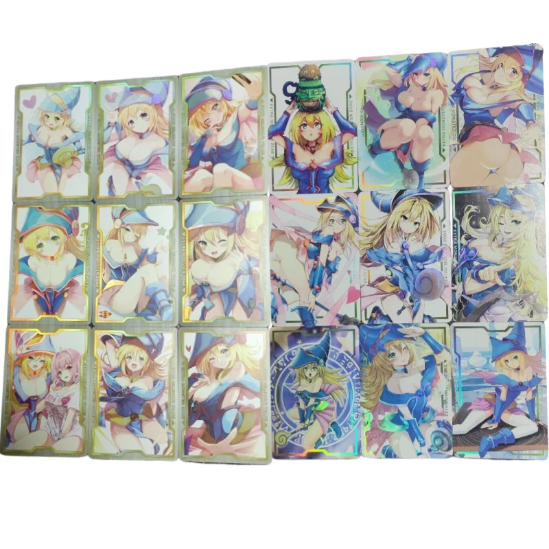 

9 шт./набор ACG Yu Gi Oh Card BMG DMG Black Magician Girl Аниме игровые персонажи самодельные коллекционные цветные флеш-карты DIY игрушка подарок