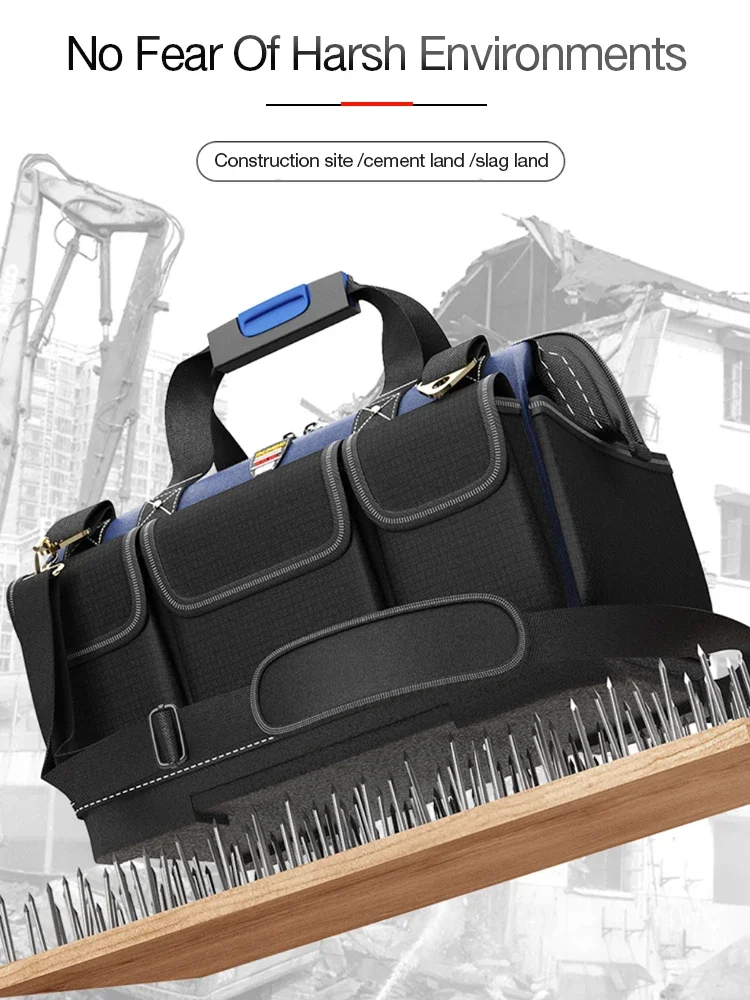 Multi-Function Tool Bag 1680D Oxford Cloth Electrician Bag Multi-Pocket Waterproof Anti-Fall Storage Bag