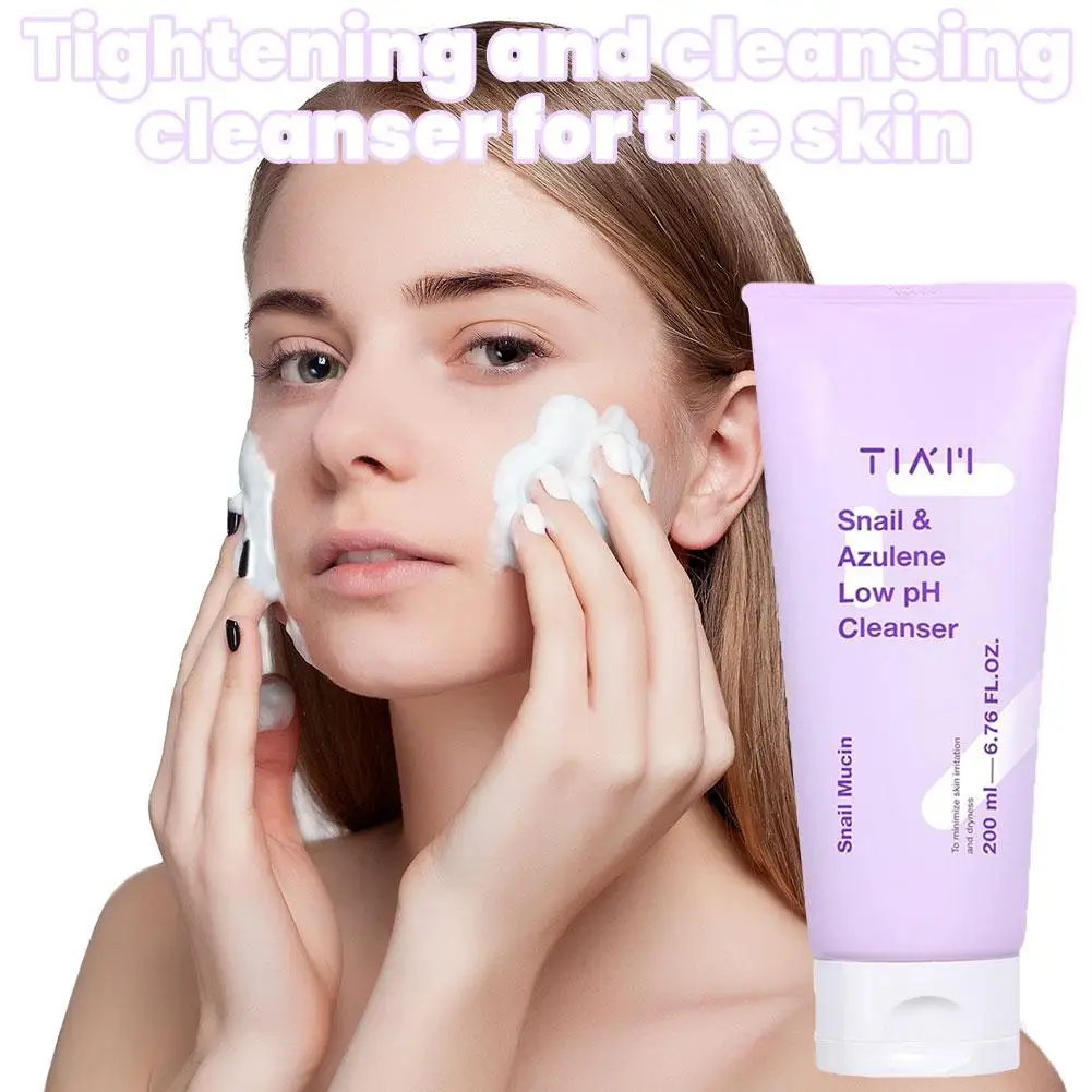 Tiam Snail & Azulene Low Ph Cleanser Sanfte Reinigung tief dringt die Poren und strafft die Haut. Dauerhafte Feuchtigkeit. Gesichtspflege