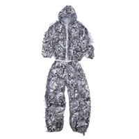 Snow Wild Camouflage Ghillie Suit 3D Leaf Jackets and Pants Set Clothes for Hunting Birding Watching Ghillie Suit