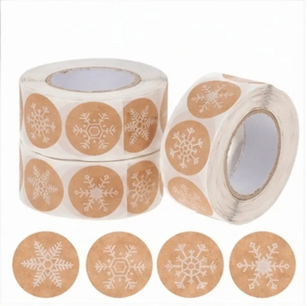 3 Rolls Christmas Stickers Multifunctional Small Snowflake New Year Decorative Holiday Mini