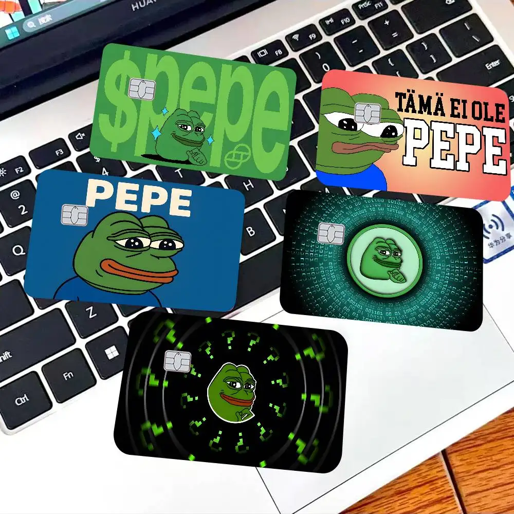 P-Pepe The Frog Anime Young Creidt Card Debit Card Sticker Film Case Front Tape for Small Big Chip No Chip
