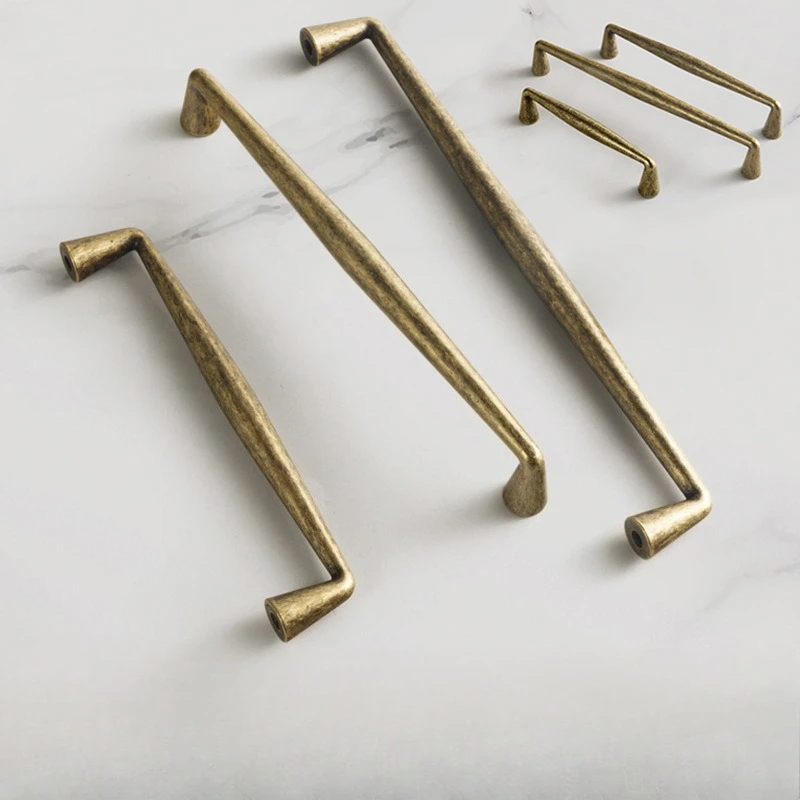 American Vintage Furniture Handles Antique Silver and Bronze Zinc Alloy Handles for Wardrobe and Drawer Bookcase Dresser