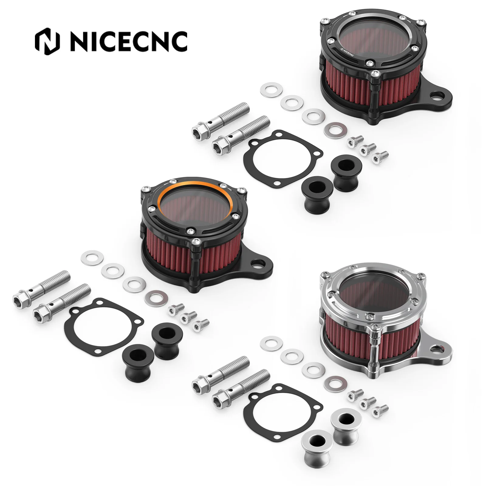 

Air Filter Cleaner Kit For Harley Forty Eight XL1200X 2010-2015 Iron 883 XL883N 09-14 Iron1200 XL1200NS 18-21 Sportster 883 1200