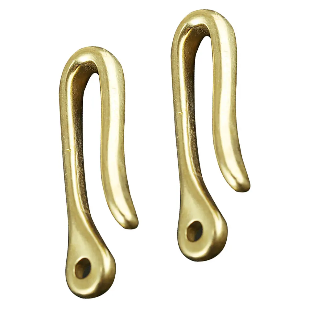 

2 Pcs Pure Chain Decoration Waist Hanging Chains Brass Keyrings for Crafts