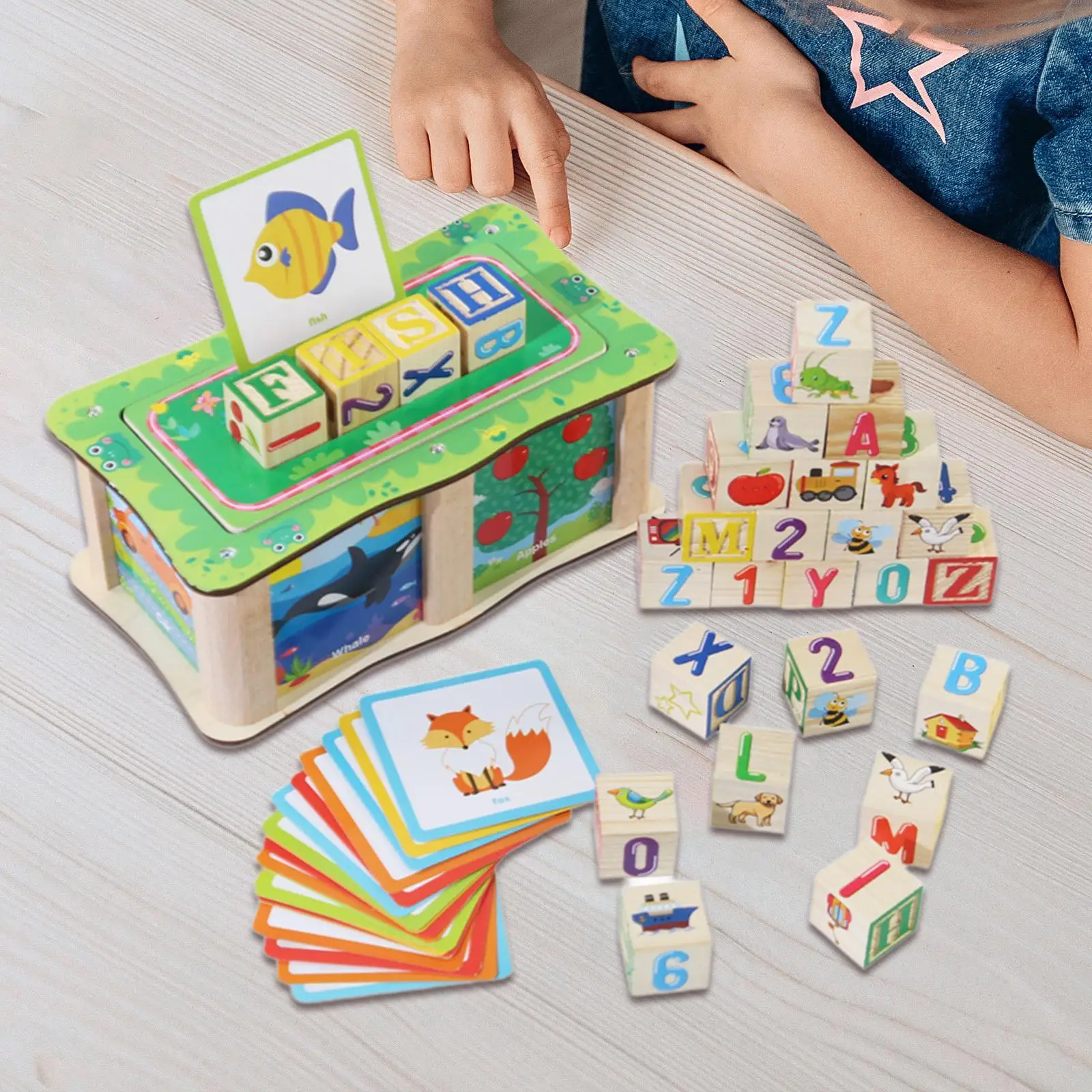 Jeu de Lettres Assorties, Carte Flash de Lecture pour Enfant de 3, 4 et 5 Ans