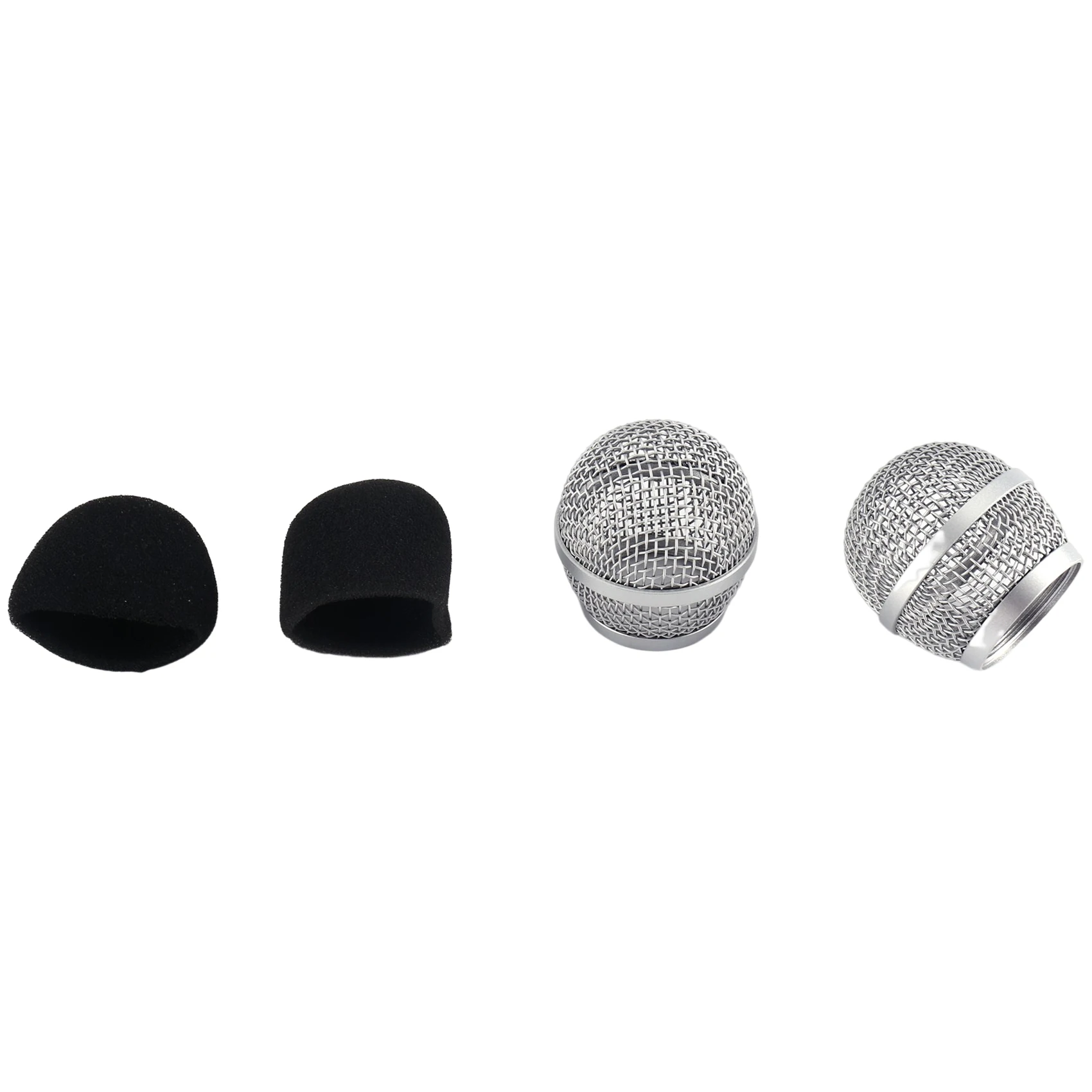 2Pcs Microphone Grille Replacement Microphone Ball Head Mesh Grill for Shure PG48 PG58 BLX288 PG288 PGX24 Microphone