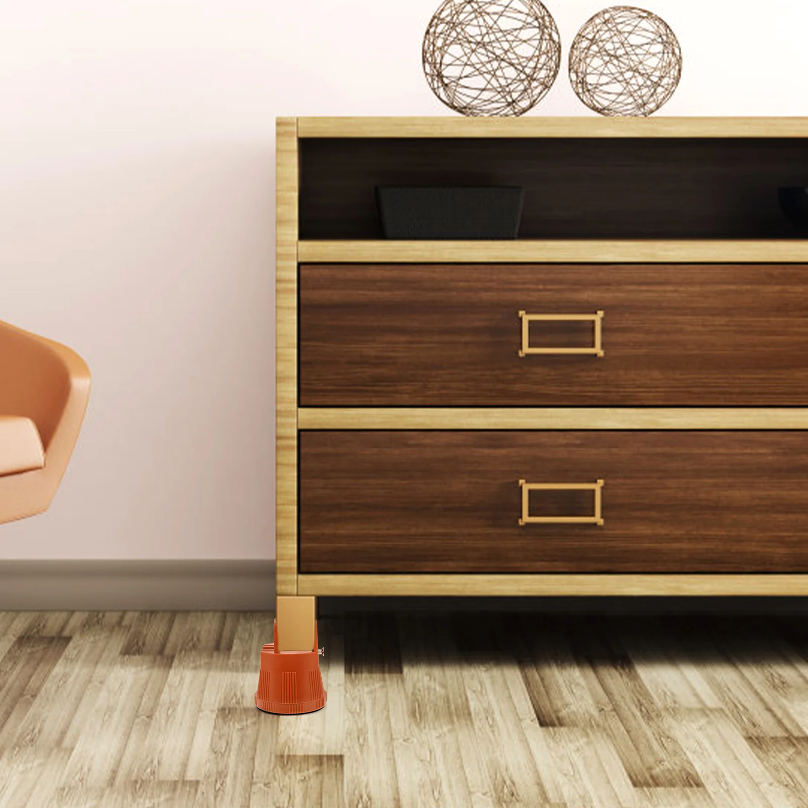 

Adjustable Furniture Foot Pad Heavy Duty Nonslip Riser for Bed Table Cabinet Legs Furniture Riser Floor Protector