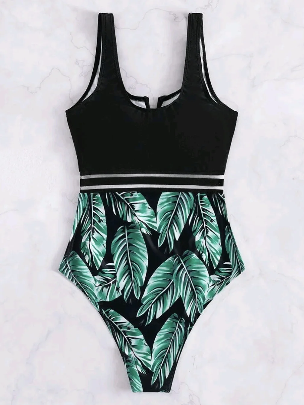 2022 Mesh Tape Swimsuit One Piece Sexy Swimwear Women Printed Bathing Suit Female Padded Swimming Summer Beachwear Bodysuit