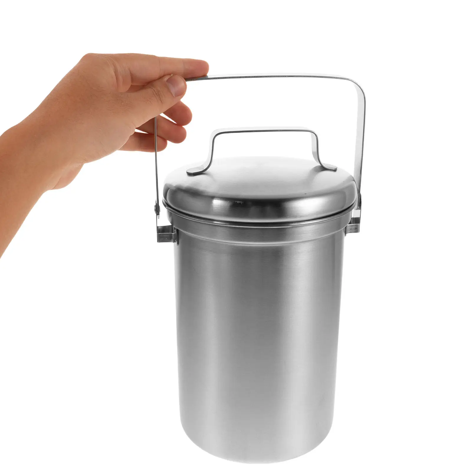 

3L Stainless Steel Kitchen Compost Pail Countertop Compost Bin Metal Food Waste Container Small Garbage Bin for Counter Top