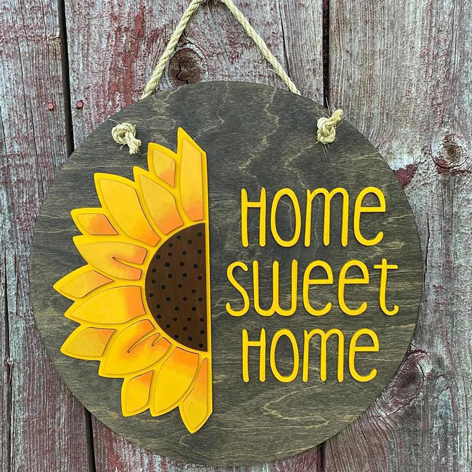 Sunflower Welcome Home Door Sign Create an Artistic and Cozy Atmosphere Pendant Gift for Your Family and Friends