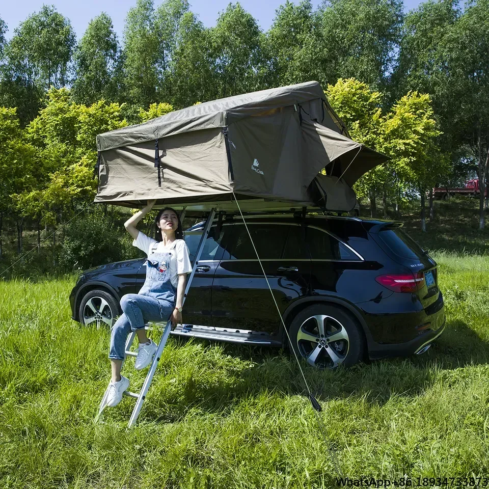 Latest car rooftop tents camping outdoor luxury 4-6 folding outdoor tents