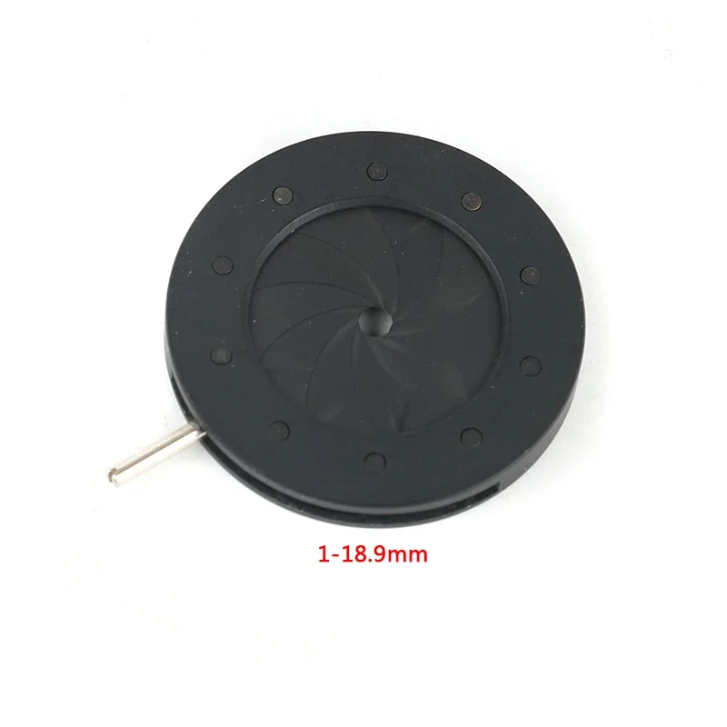 Amplifying Diameter 1-12mm 12 Blades Zoom Optical Iris Diaphragm Aperture Condenser  For Digital Camera Microscope Adapter