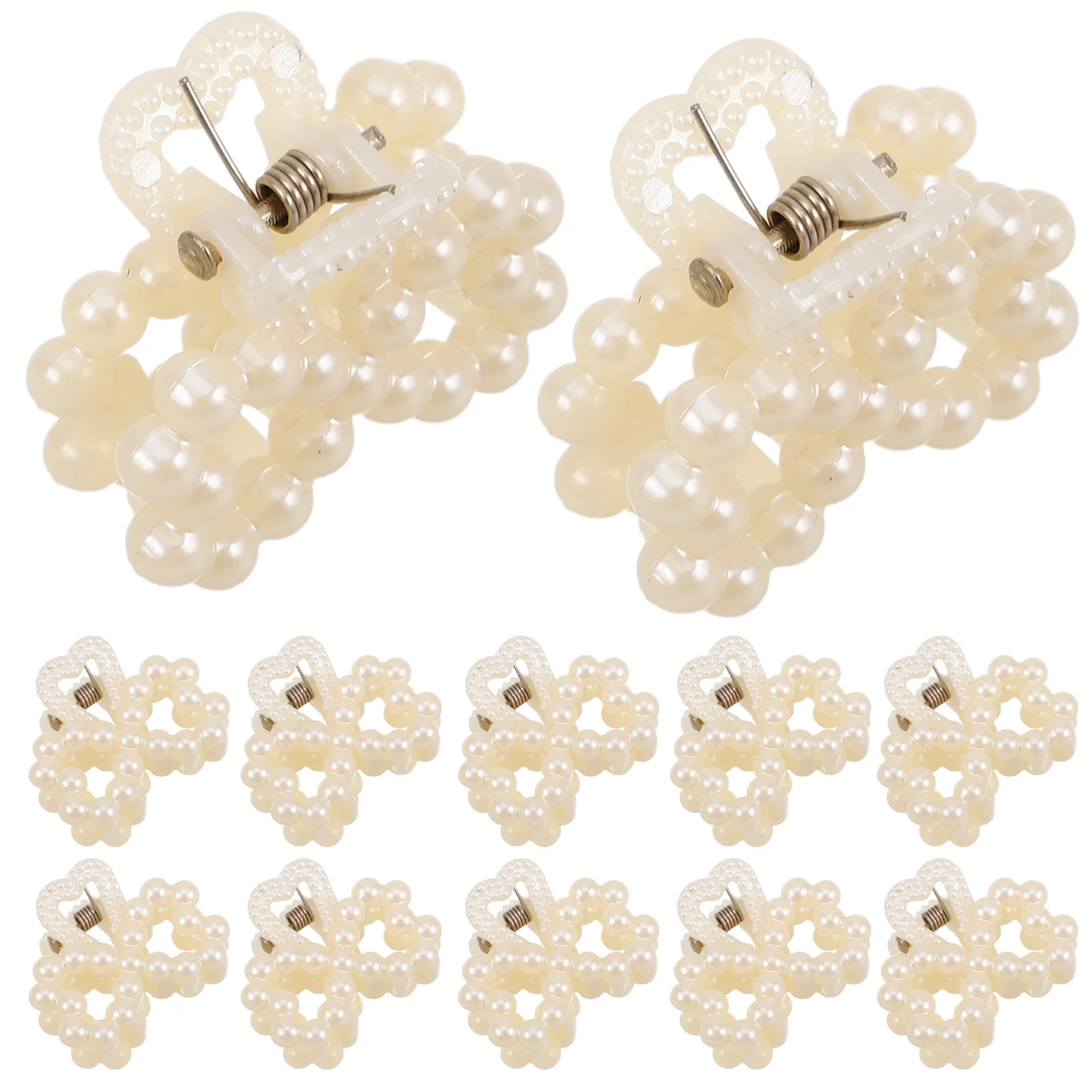 

20pcs Mini Pearl Hair Claw Clips Faux Pearl Barrettes Elegant Lightweight Strong Grip Hair Clips For Women Nonslip Claw