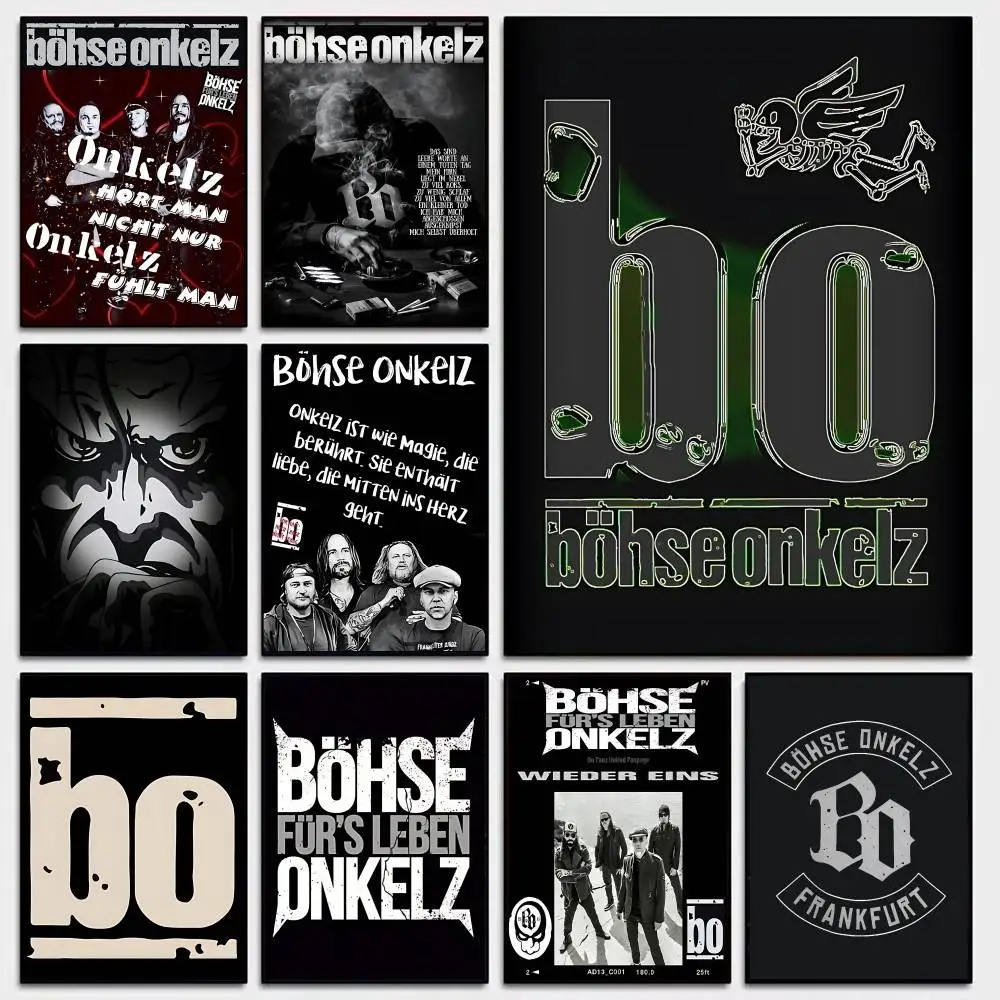 Hot Band B-Bohse O-Onkelz Anime Posters Sticky Whitepaper Sticker DIY Room Bar Cafe Kawaii Room Decor