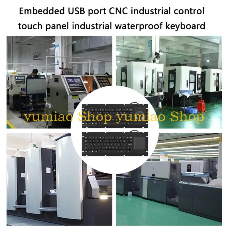 587B USB Keyboards with Integrated Touchpads for Industrial and Control Panel Applications
