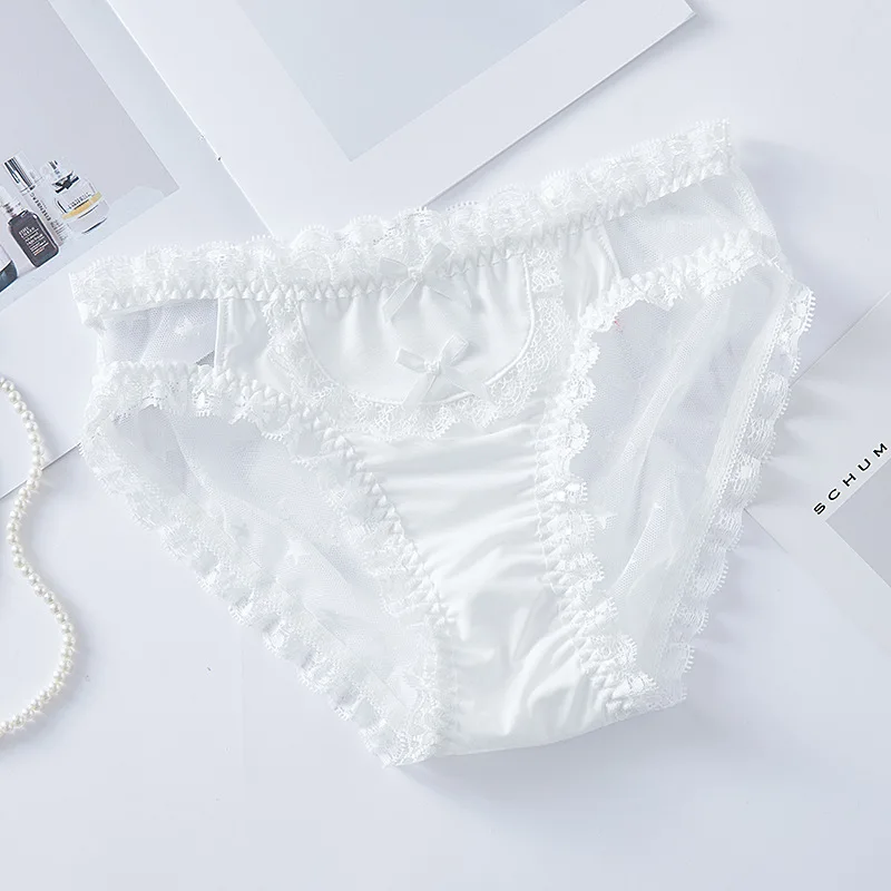 جديد تسليم سراويل داخلية المراهقين 3 قطعة/الوحدة غرينادين الدانتيل ملخصات السيدات فتاة شابة الطلاب أبيض أسود موضة