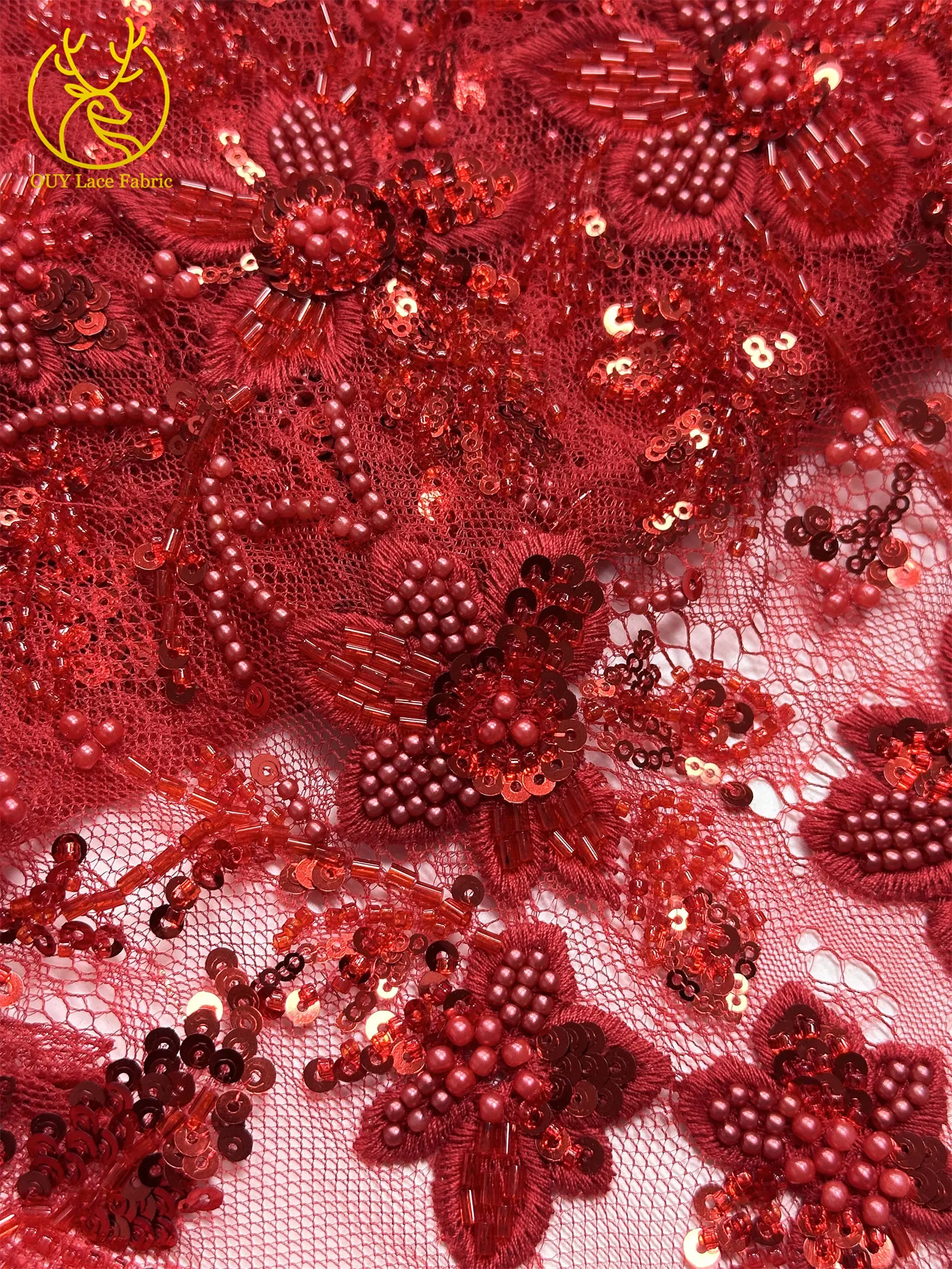 2026 Eleganter afrikanischer Perlen-Bräutigam-bestickter Spitzenstoff, 5 Yards, nigerianischer französischer Pailletten-Spitzenstoff zum Nähen von Hochzeitskleidern – Detail 22