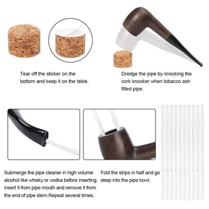 Sandelholz -Tabakrohr für Rauchen, fester Holzfilter, trockener Ebenholz, goldener Ring, 10 Kits mit Werkzeugen, altem Fuchs, Schwarz, 9mm Haupt 9 -mm -Cachimbo -Filterverkäufe - №5