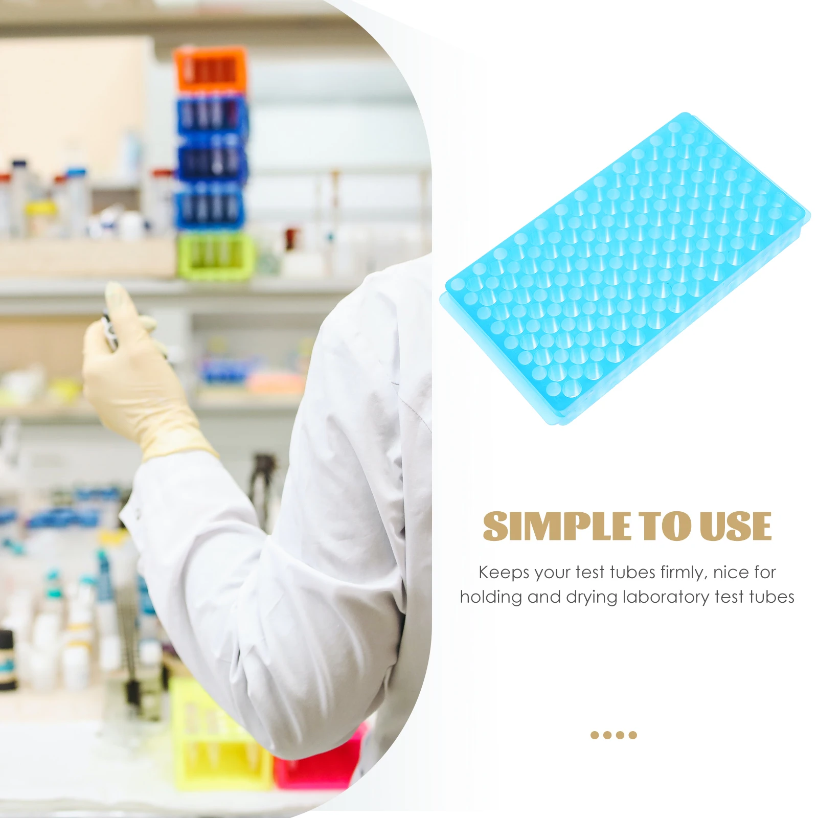 2Pcs Tube Rack for Laboratory 96 Holes Efficient Test Tube Storage Holder for Testing Samples Spill Prevention Design