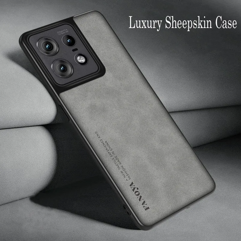 For Moto Edge 50 Pro Neo Luxury Sheepskin Leather Shockproof Silicone Case For Motorola Edge 50 Pro Neo 50S Pro Phone Case Cover