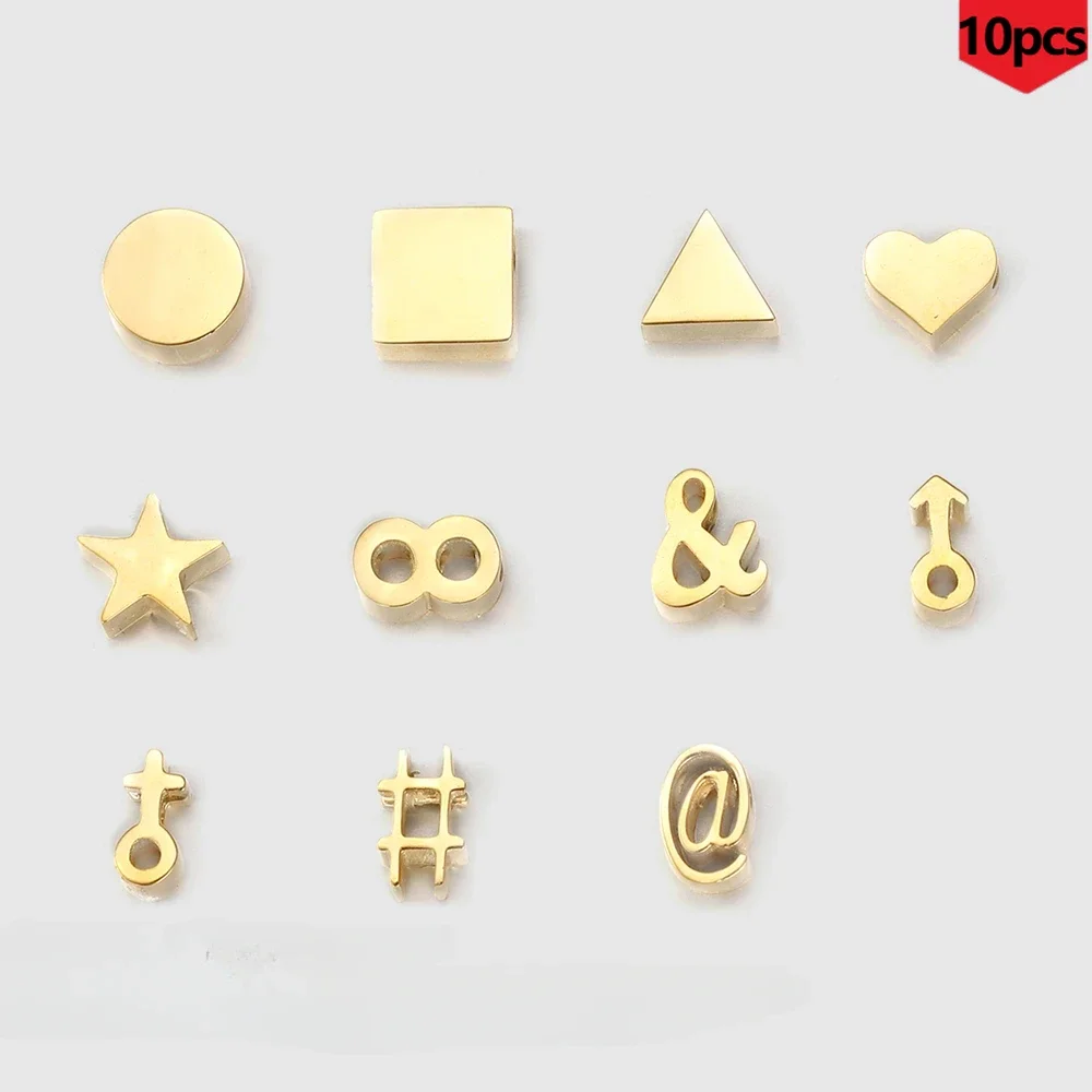 Women 10PCS DIY Charms Golden Color Chain Jewelery Making Supplies Designer Charms for Jewelry  Handmade Bracelet Pendants