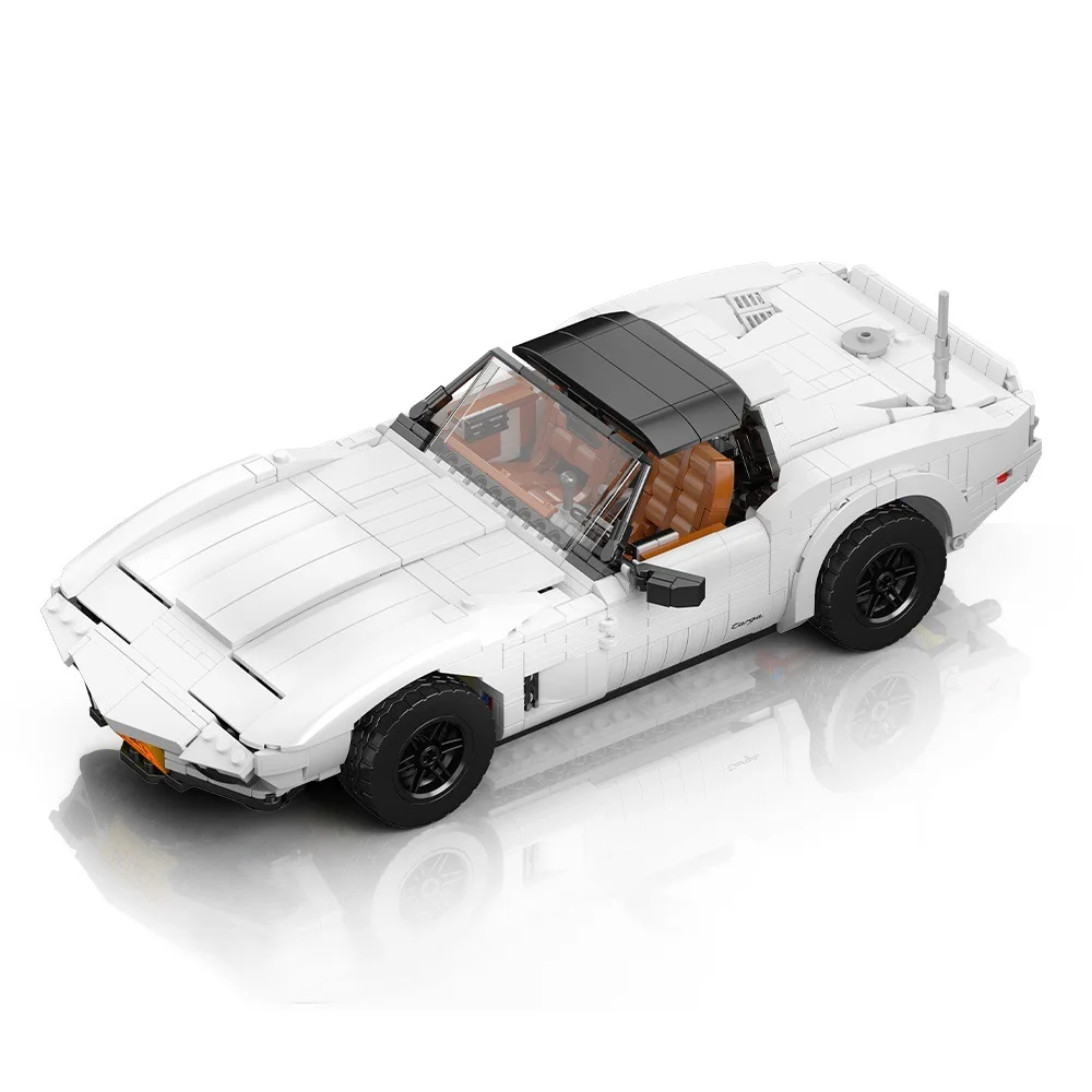 Mould King Creative Corvette C3 Coche de carreras extraíble - Vehículo trasero |   Juguete de construcción |   Bloques MOC de alta dificultad para adultos (1347 PCS)