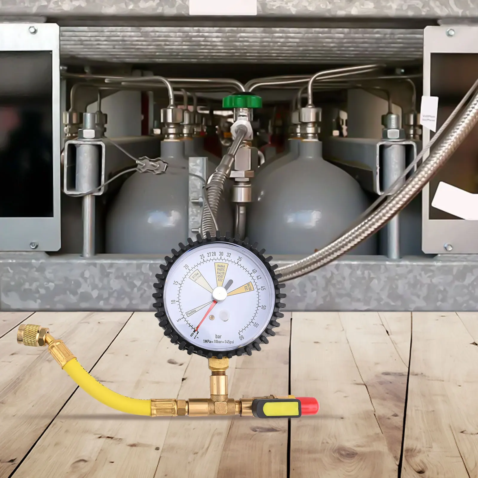 

Essential Tool for Automotive Professionals Air Conditioning Nitrogen Pressure Test Gauge with Advanced Features