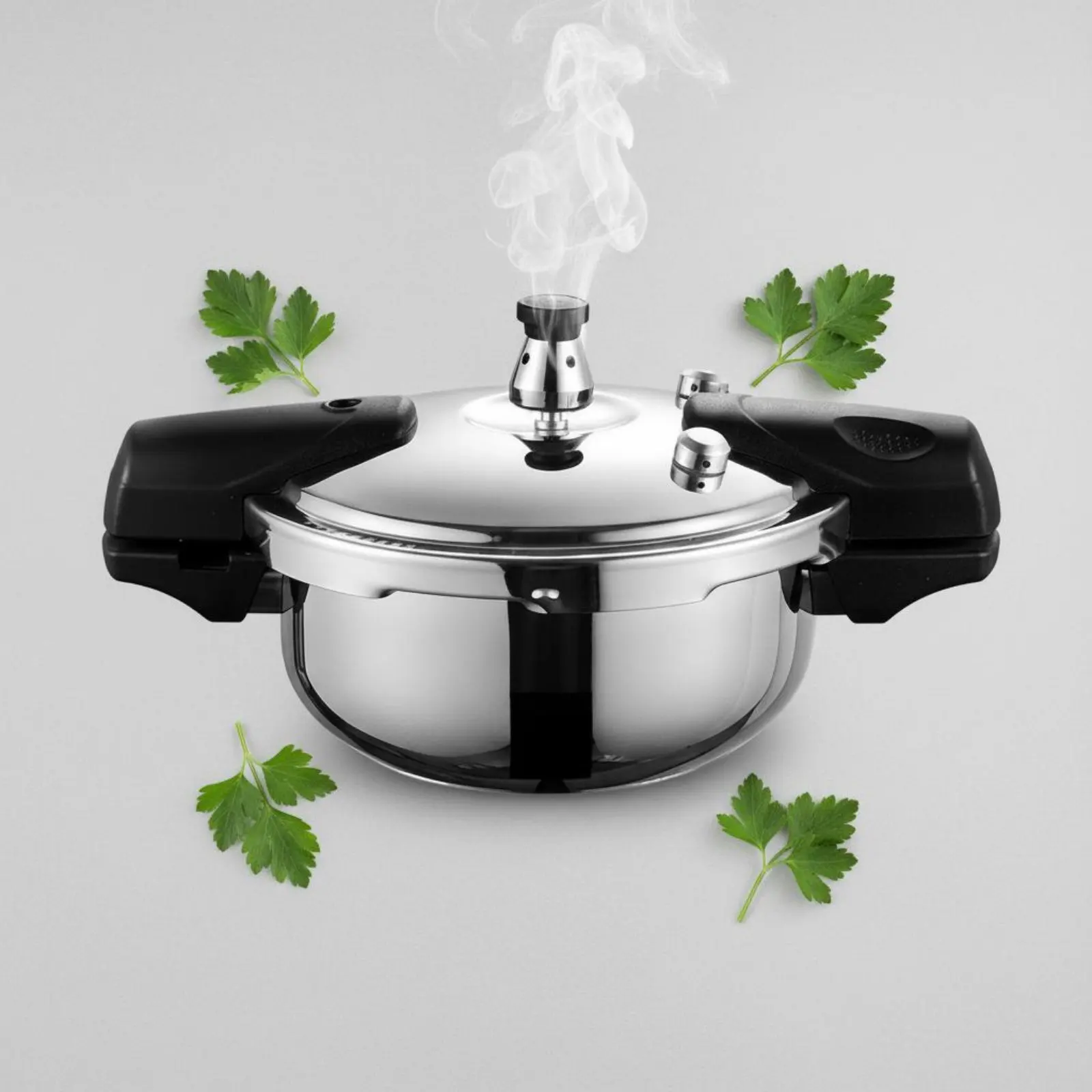 

Mini Pressure Pot Pressure-Safe-Resistant Stainless Steel Pressure Pot Quick Cooking Pot Energy Saving Single-Hand Locking