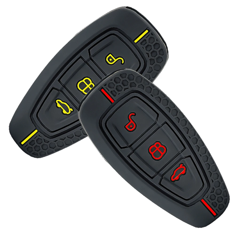 Funda de Silicona para Llave de Coche Ford Kuga Focus Mk3 Mk4 Mondeo Fiesta Titanium Ecosport Transit MK8, Cubierta para Llave, Accesorios para Control Remoto