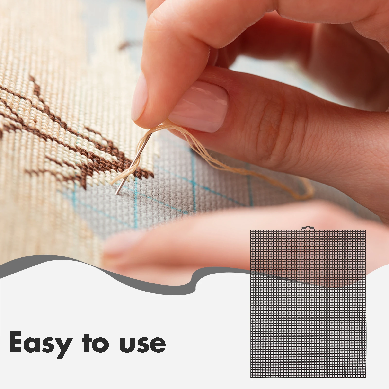

2 Pcs Fabric 90x70 Grids White Mesh Cross Stitch Cloth Cross Stitch Meshes DIY Handmade Supplies Portable Needlework