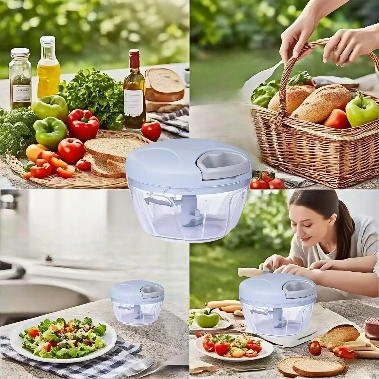 500/900 مللي قطاعة الثوم اليدوية هراسة الثوم الغذاء الخضروات القاطع مفرمة اللحوم أدوات المطبخ مفرمة يدوية هراسة الثوم