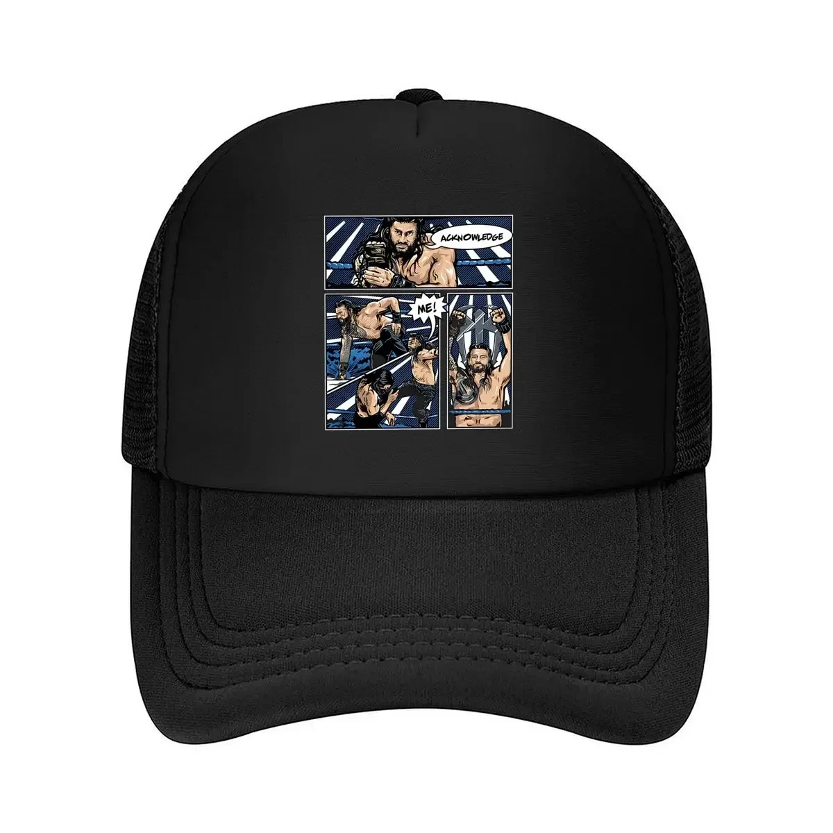 2026 Comic Wrestling Sports - Inspired, Action Strip Tribute Design Mesh Baseball Cap