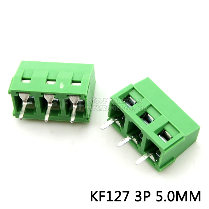 10PCS/LOT KF127-5.0-3P KF127-3P 300V 10A Screw 3Pin 5.0mm Straight Pin PCB Screw Block 26-14A WG