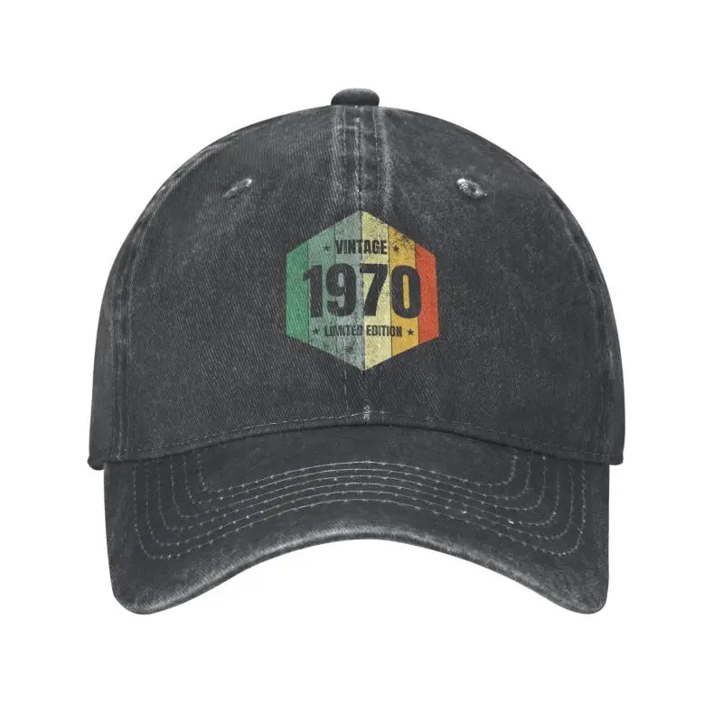 Gorra de béisbol Vintage de algodón para hombre y mujer, gorro ajustable personalizado, ideal para regalo de cumpleaños, 53 años, 1970