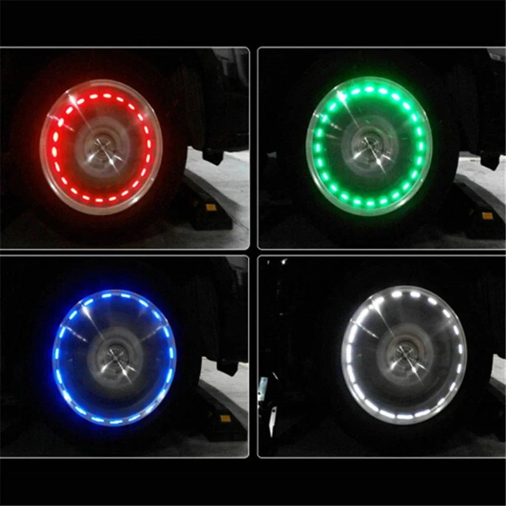 4 Modes Wheel Lights Cap Car Wheel Tire Tyre Air Valve Stem Solar Energy Flash Light For Bike Car Motorcycle Waterproof