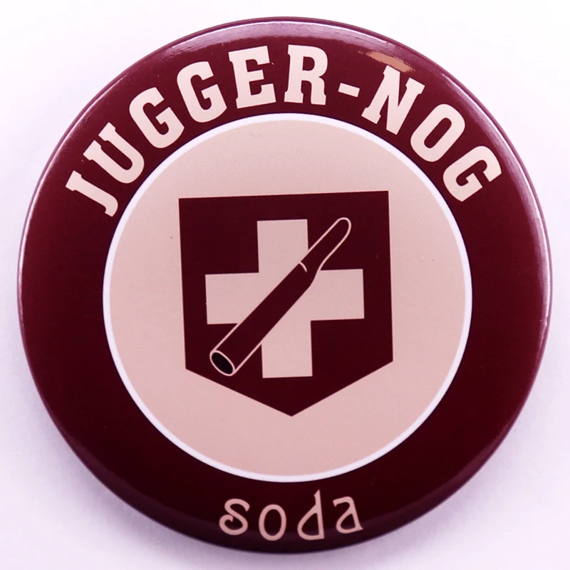 Juggernog Logo Badge Game Props Button Pin Tinplate Gamer Backpack Decor