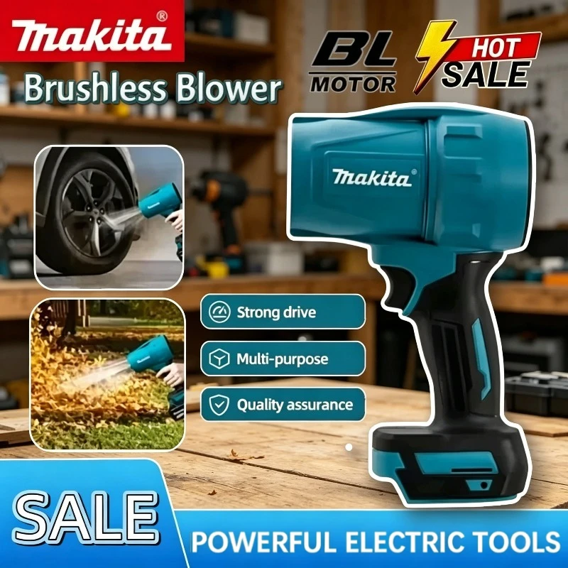 

Беспроводная воздуходувка Makita 18В Violent Blower Turbo Jet Fan, электрический воздушный очиститель с регулировкой скорости, перезаряжаемый, с подсветкой, инструмент для чистки автомобиля