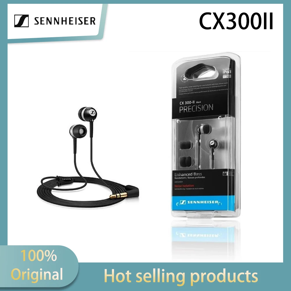 

Проводные наушники-вкладыши Sennheiser CX300II с высоким качеством звука и высоким разрешением, совместимые с компьютерами и мобильными телефонами.
