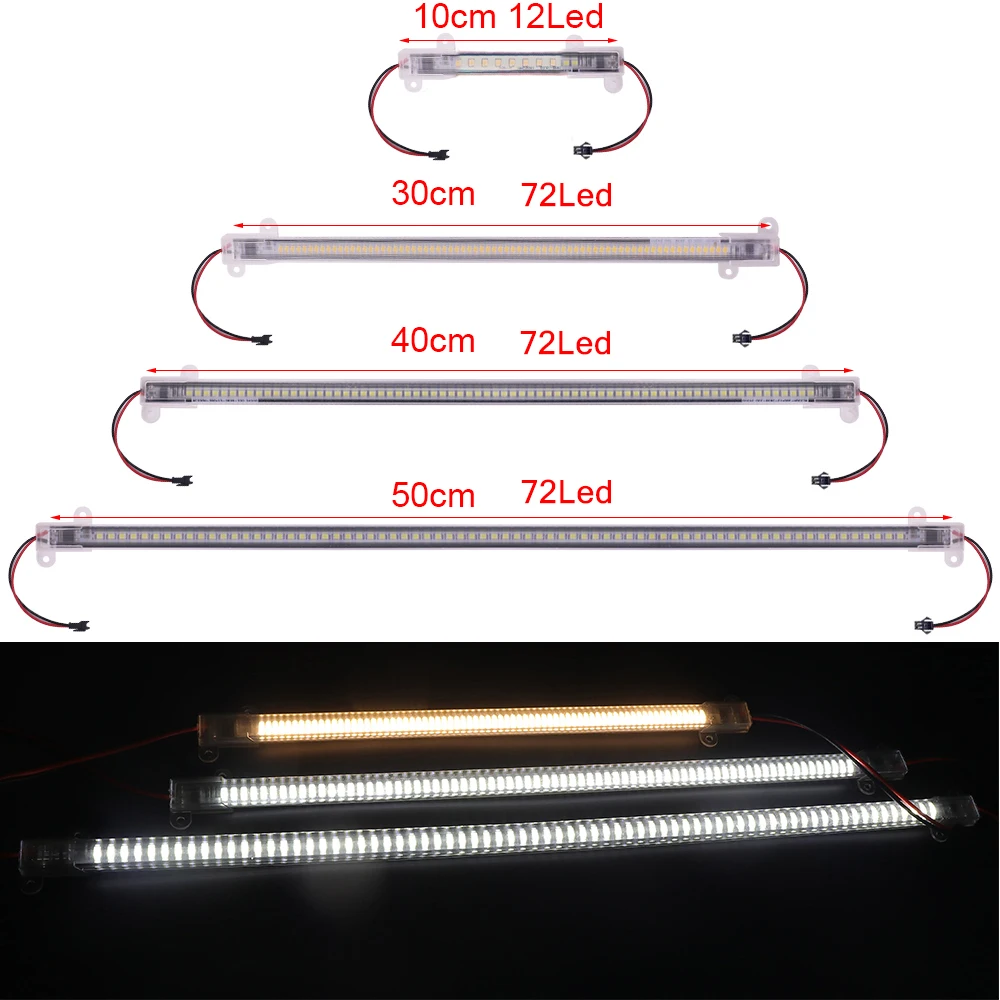 220V 10cm 20cm 30cm 40cm 50cm LED Cabinet Light Bar Rigid Switch Power Kit Bright 72 12 24 LED Wall Corner Lamp 1-10 Lights Tube