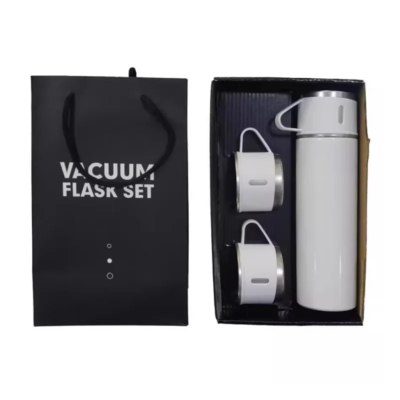 2pcs New Heat Transfer Deluxe Bullet 304 Stainless Steel Thermos Cup Sublimation Blank Coated Water Cup Gift Set With Gift Box