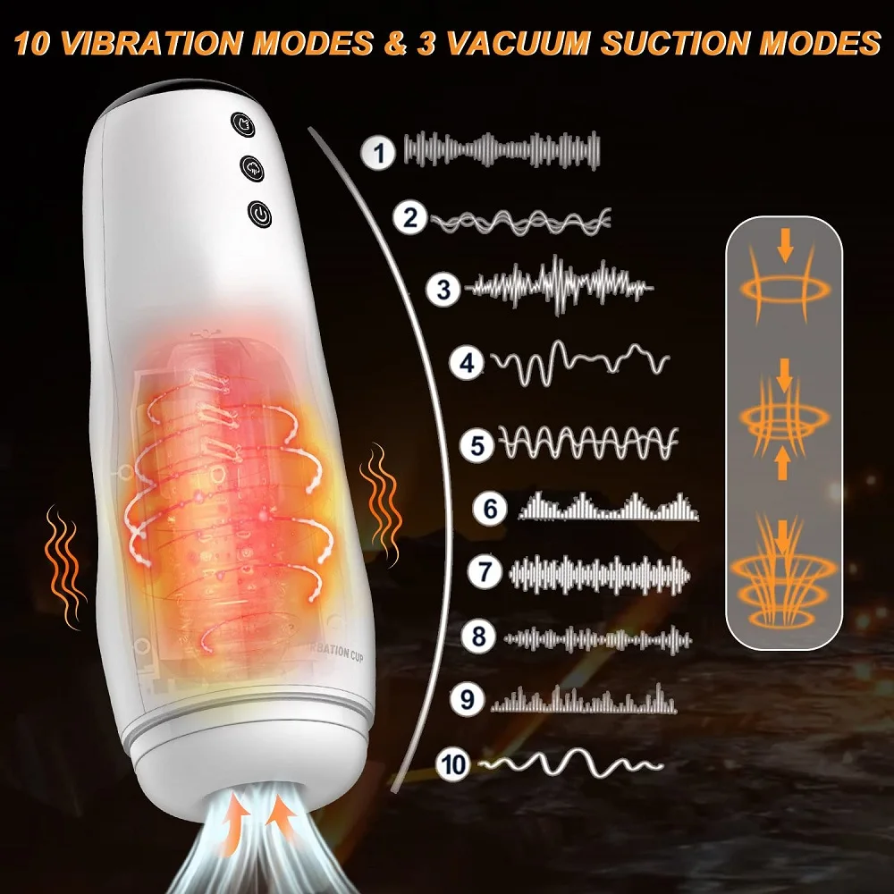 Automatic  Men's Masturbator Adult Sexual Silicone Vagina Aircraft Cup Pusssy Sextoy Male Sex Toy Man Masturbate for Adults Mug